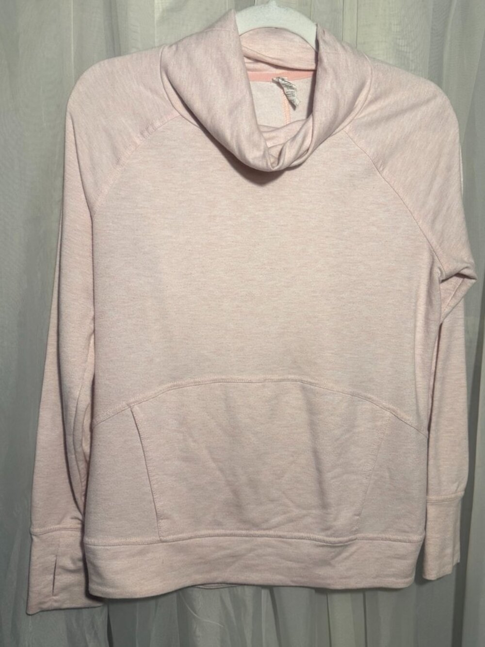 Kirkland Signature Pink Cowl Neck Pullover Sweatshirt Size Medium